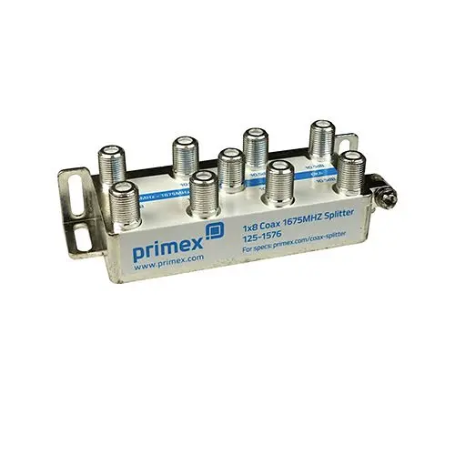 8-way Zinc Coax Video Cable Splitter