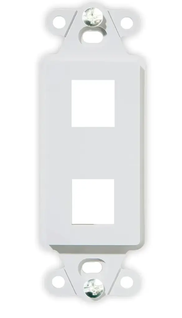 2 Port Decorator Keystone Wall Outlet Cover 
