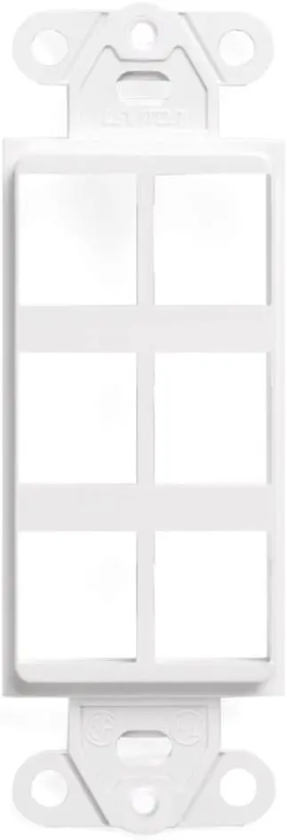 6 Port Decorator Keystone Wall Outlet Cover