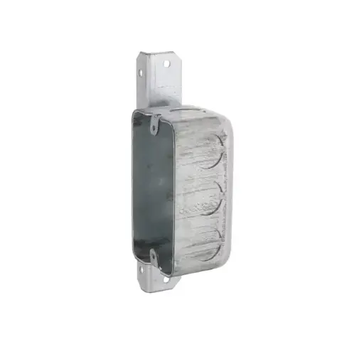 [178ESOEB1GGSEB] 1-7/8" 1-Gang Galvanized Steel L Brace New Work/Old Work Electrical Box
