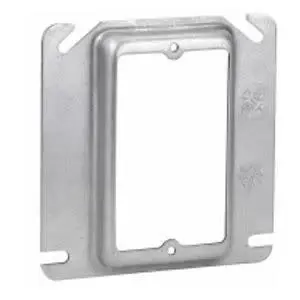 [ESOEBCAMR4SOB12R] Mud Ring, Steel, 4 in. Square Outlet Box, 1-Device, 1/2 in. Raised