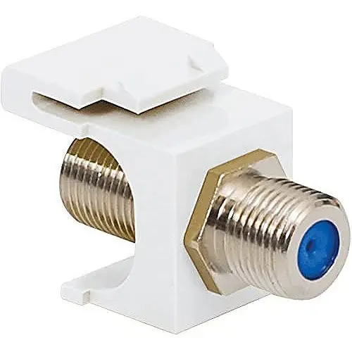 3GHz F-type Keystone Jack Coax Nickel-Plated