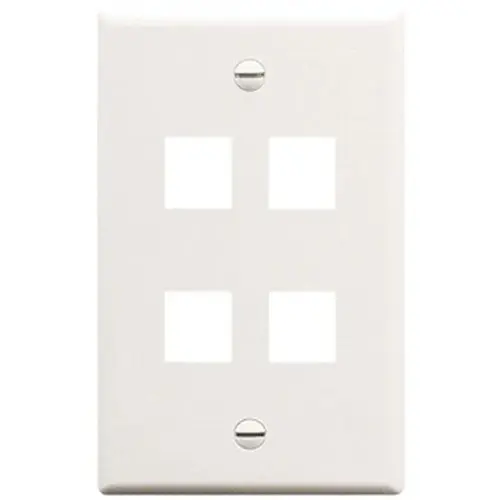 4 Port Single Gang Face Plate