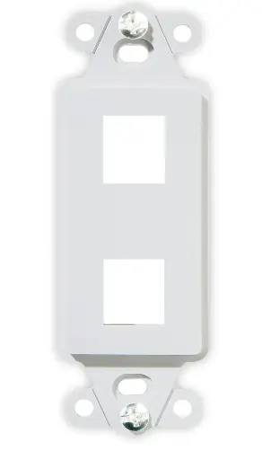 2 Port Decorator Keystone Wall Outlet Cover 