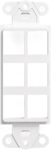 6 Port Decorator Keystone Wall Outlet Cover
