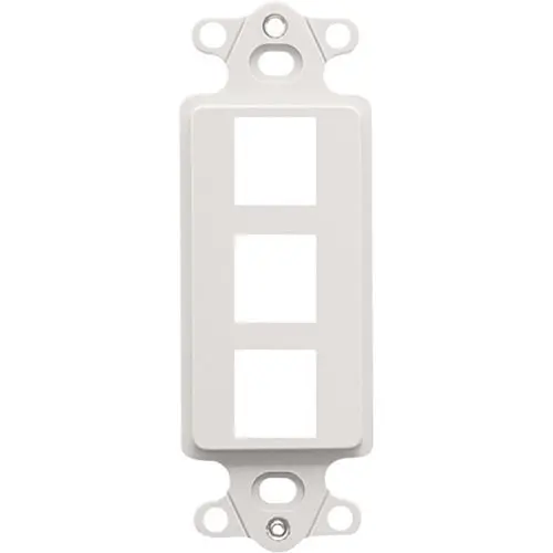 3 Port Decorator Keystone Wall Outlet Cover
