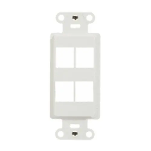 4 Port Decorator Keystone Wall Outlet Cover