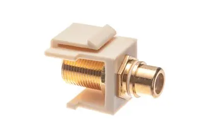 [ECDRCAFYPEGPKJ] RCA to F-Type Gold Plated Keystone Jack
