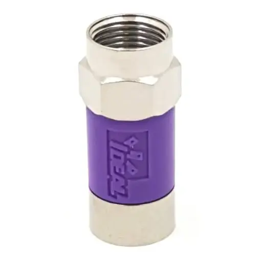 [EDCRG6QTLCFCON] RG6 Quad Tool-Less Compression F-Connector
