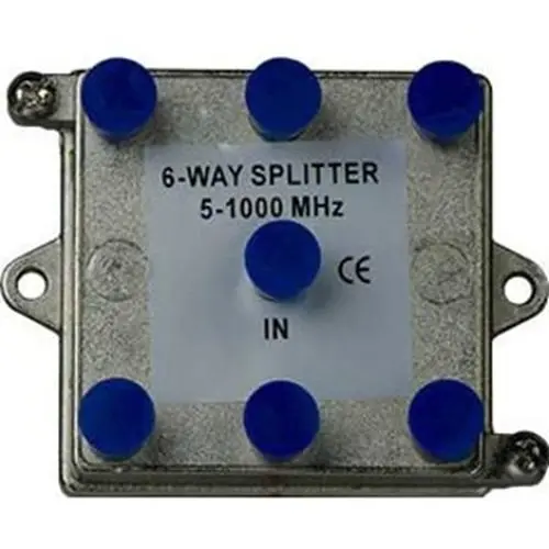 [ECD6WAYZCVCS] 6-way Zinc Coax Video Cable Splitter