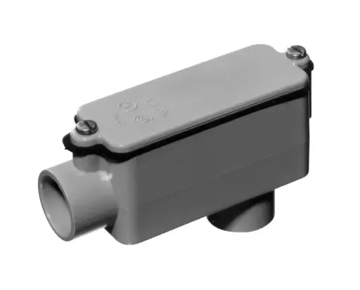 [ECRCSCF3/4IN40&80PVCTLBCB] 3/4" Sch. 40 and 80 PVC Type-LB Conduit Body