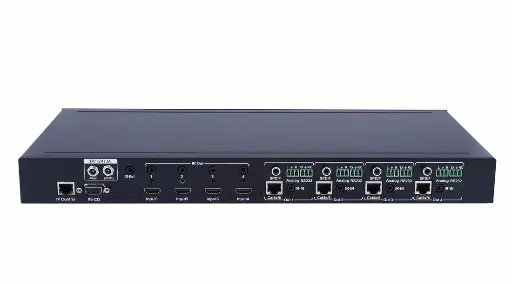 [AVVD4X4HDBTHDMIMS] 4x4 HDbaseT 4K HDMI Matrix SWITCHER w/ Four PoC Receivers