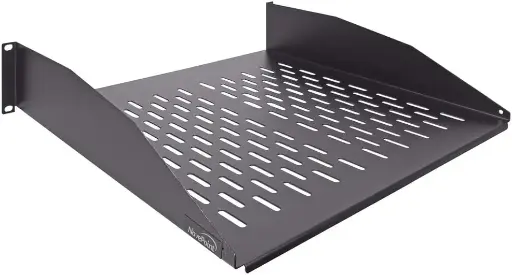 [CEARNR2U16INVSRSBLACK] 2U 16" Vented Server Rack Shelf (Black)