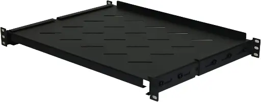 [CEARNR1U16INVSRFSBLACK] 1U 16" Vented Server Rack Flat Shelf (Black)