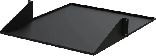 [CEARNRS2U10INSRRSB] 2U 10" Solid Recessed Rack Shelf (Black)