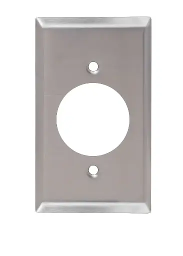 [EWPSGSSIRWP1.45IND] Single Gang Stainless Steel Indoor Round Wall Plate 1.405" D