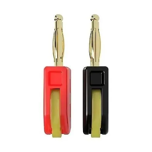 [ECASLGPBPC] Snap Lock Gold Plated Banana Plug Connectors